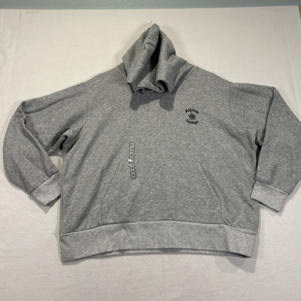 Alpine Design Womens Hike Hoodie Gray Heather XL Pullover ADW24600H